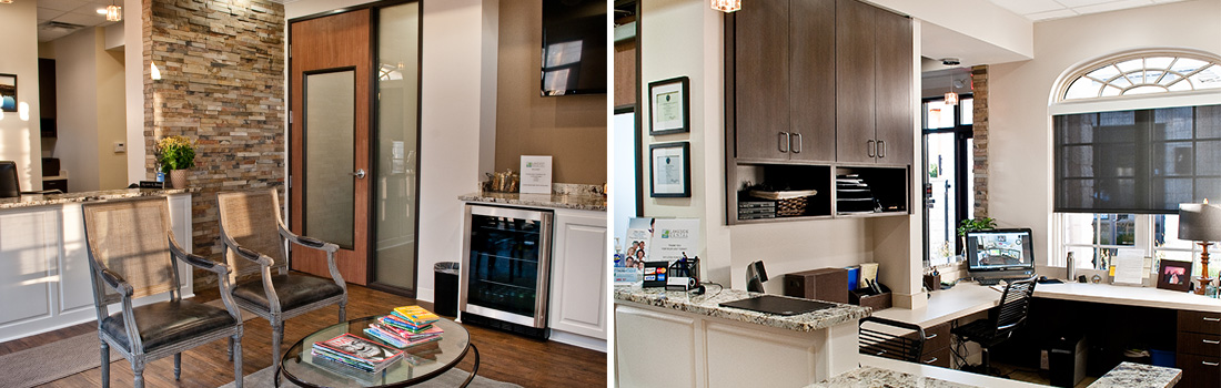 Lakeside Dental modern waiting room in Austin, TX